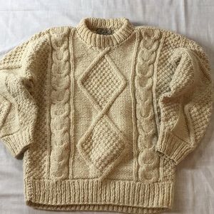 Chunky ekeko Brand cable knit wool sweater